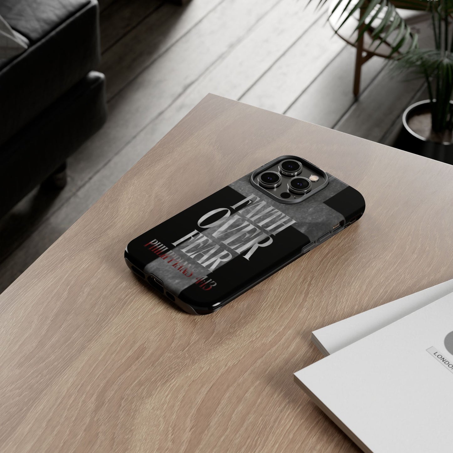 Phone Case - Faith Over Fear - Black