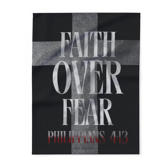 Faith Over Fear Fleece Blanket